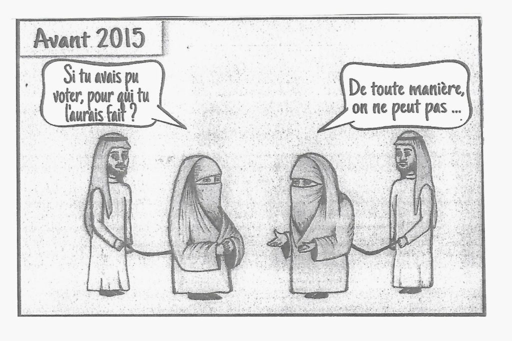 Le droit de vote des femmes en Arabie Saoudite.